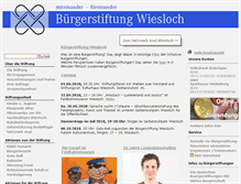 Tablet Screenshot of buergerstiftung-wiesloch.de